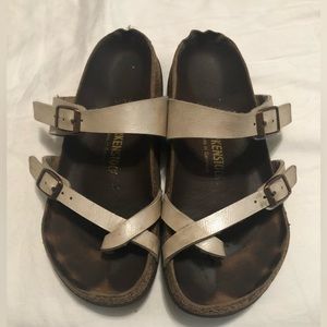 Birkenstock “Mayari” cream antique lace sandals 38